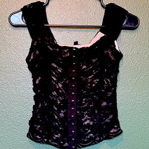 Moa moa lace corset off the shoulder top